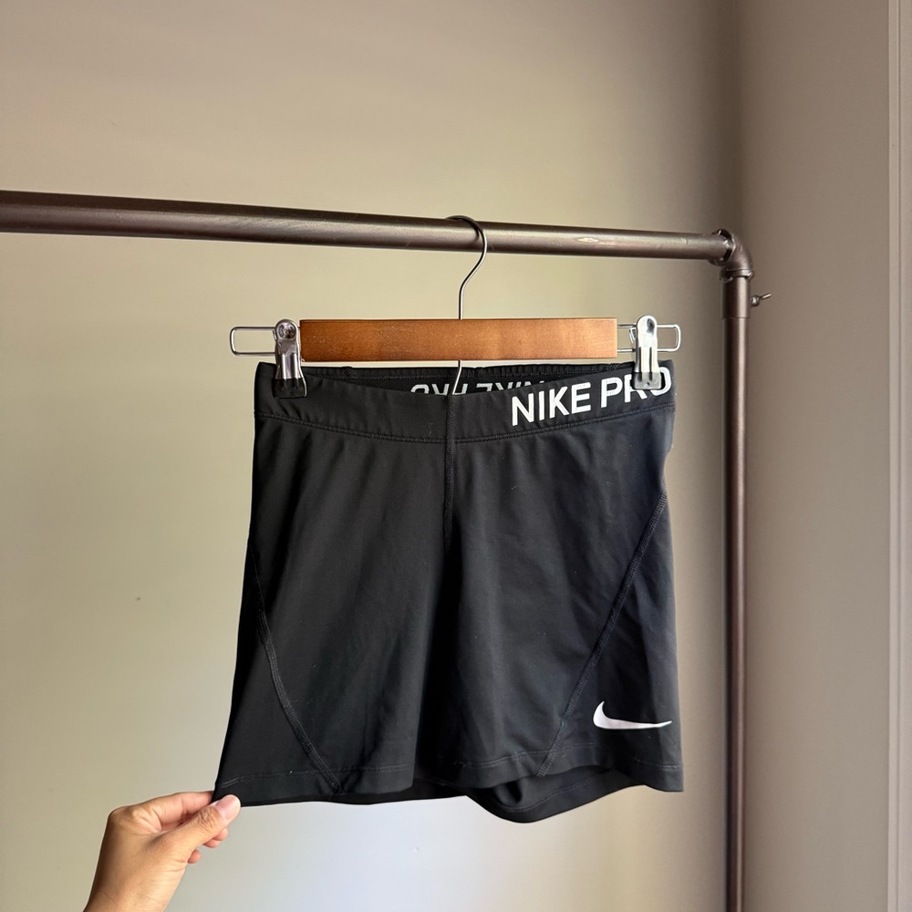 Black Nike workout shorts